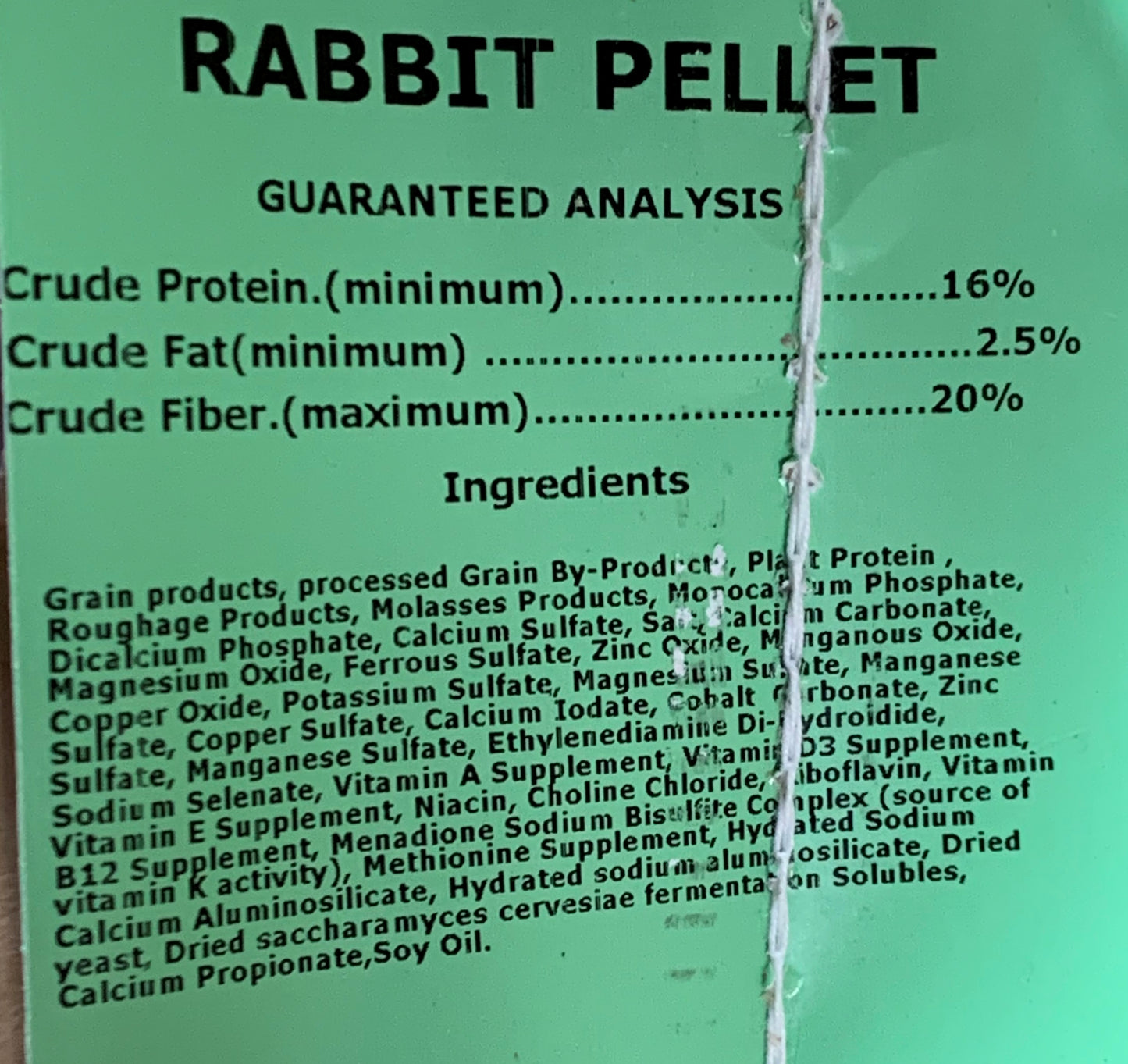 Rabbit Pellet 16%